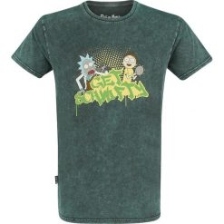 Rick And Morty Get Schwifty T-Shirt zielony. Zielone koszulki męskie marki Rick And Morty, l, bez wzorów, bez kołnierzyka. Za 99,90 zł.