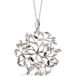 Naszyjnik - srebro 800, Swarovski. Szare naszyjniki męskie marki W.KRUK, na ślub cywilny, srebrne. Za 299,00 zł.