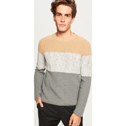 Sweter - Szary. Szare swetry klasyczne męskie marki Reserved, l. Za 119,99 zł.