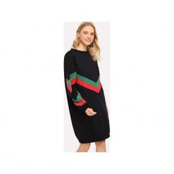 Długa bluza damska z szewronek i zamkami z boku. Czarne bluzy rozpinane damskie Bien fashion, l, z poliesteru, z długim rękawem, długie. Za 139,00 zł.