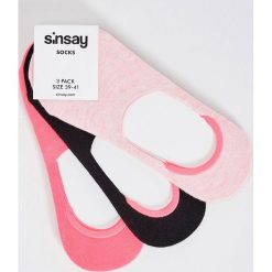 Kapcie damskie: 3 pary stopek – Różowy
