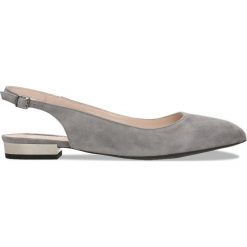 Baleriny AI. Szare baleriny damskie marki Gino Rossi, w paski, ze skóry, eleganckie, na płaskiej podeszwie. Za 199,90 zł.