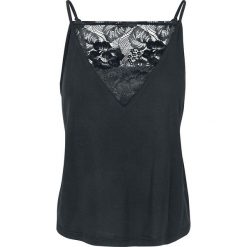 Urban Classics Ladies Lace Triangle Top Top damski czarny. Czarne bluzki damskie marki Urban Classics, l, w paski, z koronki, bez kołnierzyka, bez rękawów. Za 62,90 zł.