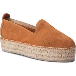 Espadryle MANEBI - Slippers D A C.2 D0 Cuero Suede. Pomarańczowe espadryle damskie Manebi, na co dzień, bez wzorów, ze skóry, bez obcasa, na płaskiej podeszwie, bez zapięcia. W wyprzedaży za 319,00 zł.