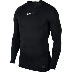 Koszulka kompresyjna Nike PRO LS (838077-010). Czarne koszulki męskie termoaktywne Nike, m, bez wzorów, ze skóry, bez kołnierzyka, bez rękawów, długie, do biegania. Za 109,99 zł.