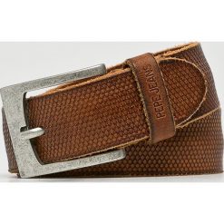 Pepe Jeans - Pasek skórzany. Pomarańczowe paski męskie marki Pepe Jeans, w paski, z jeansu. W wyprzedaży za 129,90 zł.