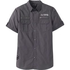 Koszule męskie: Koszula z krótkim rękawem Slim Fit bonprix antracytowy