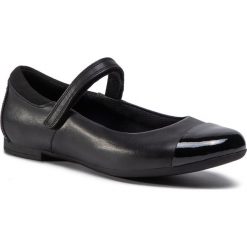Półbuty CLARKS - Scala Gem Y 261495576 Black Leather. Czarne półbuty damskie Clarks, na co dzień, bez wzorów, ze skóry, bez obcasa, na obcasie, bez zapięcia. Za 239,00 zł.