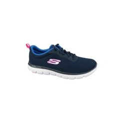 Buty Skechers Flex Appeal 2.0 12775W-NVY. Trampki i tenisówki damskie Skechers, bez wzorów, bez zapięcia. Za 149,99 zł.