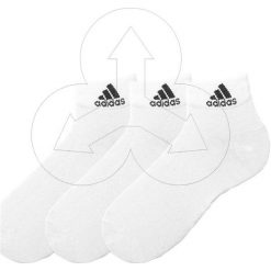 Skarpetki ADIDAS białe 3Pak AA2320. Białe skarpetki damskie Adidas, z bawełny. Za 35,00 zł.