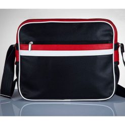 Stylowa torba męska na ramię SOLIER Messenger by Solier MS01 czarno - czerwona - Czerwony. Czerwone torby męskie skórzane Solier, bez wzorów, ze skóry ekologicznej, eleganckie. Za 64,99 zł.