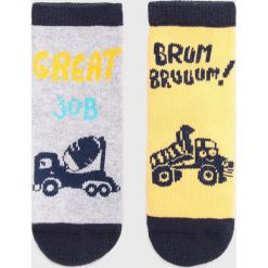 Blukids - Skarpetki dziecięce (2-pack). Żółte skarpetki chłopięce Blukids, bez wzorów, z elastanu. W wyprzedaży za 16,90 zł.