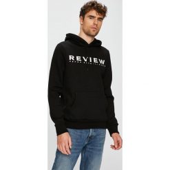 Review - Bluza. Czarne bluzy męskie marki Review, xl, z nadrukiem, z bawełny, z kapturem. W wyprzedaży za 89,90 zł.
