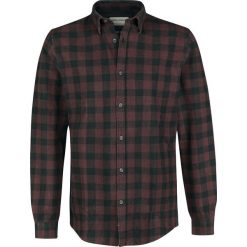 Shine Original Denver - Mouline Check Shirt Koszula burgund. Czerwone koszule męskie Shine Original, s, z koszulowym kołnierzykiem, z długim rękawem. Za 121,90 zł.