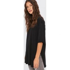 Answear Lab - T-shirt. Czarne bluzki damskie Answear Lab, s, bez wzorów, z bawełny, casualowe, z okrągłym kołnierzem. Za 49,90 zł.