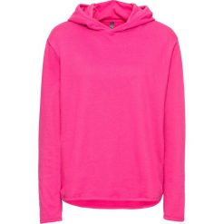 Bluza z kapturem bonprix ciemnoróżowy. Różowe bluzy damskie marki bonprix, bez wzorów, bez rękawów, z kapturem. Za 69,99 zł.