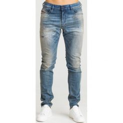 JEANSY SLIM FIT DIESEL. Niebieskie jeansy męskie Diesel, m, z aplikacjami. Za 701,40 zł.