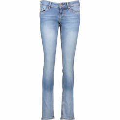 Dżinsy "Gina" - Slim fit - w kolorze błękitnym. Niebieskie jeansy damskie relaxed fit marki Mustang, z aplikacjami. W wyprzedaży za 173,95 zł.