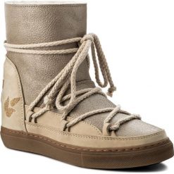 Buty INUIKII - Sneaker Wedge Crystal 30135 Fabric Cream. Brązowe buty zimowe damskie Inuikii, ze skóry. W wyprzedaży za 739,00 zł.