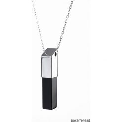 Wisiorek krótki z kolekcji EDGY/ SILVER/onyx. Szare naszyjniki damskie marki Pakamera. Za 145,00 zł.
