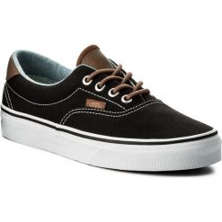 Tenisówki VANS - Era 59 VA38FSQK3 (C&L) Black/Acid Denim. Czarne półbuty damskie Vans, bez wzorów, ze skóry, bez obcasa, na płaskiej podeszwie, bez zapięcia. W wyprzedaży za 259,00 zł.