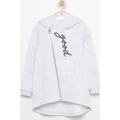 Bluzy dziewczęce: Bluza z asymetrycznym zamkiem – Jasny szar