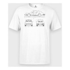 Koszulka męska Porsche Drawing. Koszulki męskie MegaKoszulki, m, bez wzorów, z bawełny, z podwójnym kołnierzykiem, bez rękawów. Za 49,90 zł.