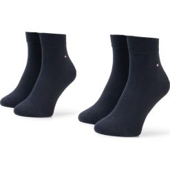 Zestaw 2 par niskich skarpet męskich TOMMY HILFIGER - 342025001 Dark Navy 322. Niebieskie skarpetki męskie TOMMY HILFIGER, bez wzorów, z elastanu. Za 44,90 zł.