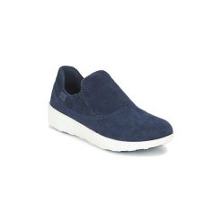 Tenisówki FitFlop LOAF SPORTY SLIP-ON SNEAKER CORDUROY. Niebieskie buty sportowe damskie marki FitFlop, bez wzorów, bez zapięcia. Za 295,20 zł.