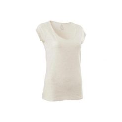 Koszulka krótki rękaw slim Gym & Pilates 500 damska. Różowe bluzki sportowe damskie marki DOMYOS, xl, z elastanu. Za 19,99 zł.