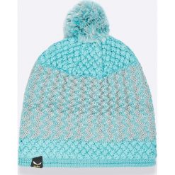 Salewa - Czapka. Niebieskie czapki damskie marki Salewa, na zimę, bez wzorów, z wełny. W wyprzedaży za 69,90 zł.