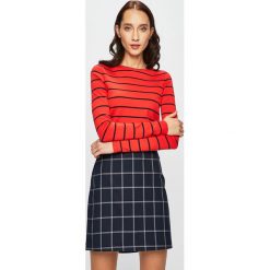 Vero Moda - Bluzka. Białe bluzki damskie Vero Moda, s, bez wzorów, z dzianiny, z okrągłym kołnierzem, z długim rękawem. W wyprzedaży za 59,90 zł.