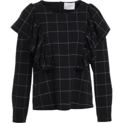 Bluzki asymetryczne: JUST FEMALE SHARI RUFFLE Bluzka black white