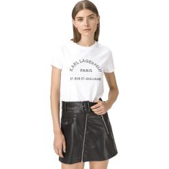 Karl Lagerfeld Rue St Guillaume Koszulka Biały. Białe koszulki damskie KARL LAGERFELD, s, z aplikacjami, z bawełny, bez kołnierzyka. Za 435,95 zł.