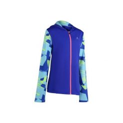 Bluza na zamek Gym Energy. Niebieskie kurtki dziewczęce marki DOMYOS. Za 59,99 zł.