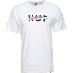 T-shirty męskie z nadrukiem: HUF LOGO RIPPED TEE Tshirt z nadrukiem white