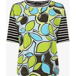 Marc Cain Sports - Koszulka damska, zielony. Zielone koszulki damskie Marc Cain Sports, w paski, klasyczne, z klasycznym kołnierzykiem, bez rękawów. Za 649,95 zł.