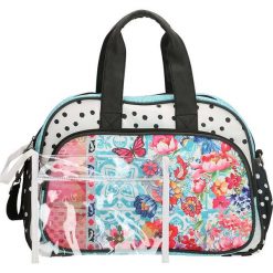 Torebki klasyczne damskie: Torba w kolorze turkusowym ze wzorem na akcesoria do przewijania – 41 x 29 x 17 cm