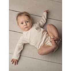 Body kimono z długim rękawem 62. Body niemowlęce NANAF ORGANIC, bez wzorów, z długim rękawem. Za 39,99 zł.
