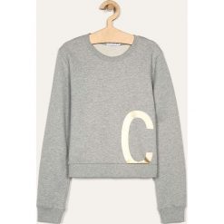 Calvin Klein Jeans - Bluza dziecięca 128-176 cm. Brązowe bluzy dziewczęce Calvin Klein Jeans, z nadrukiem, z bawełny, bez rękawów, bez kaptura. Za 299,90 zł.