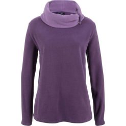 Bluza z polaru, długi rękaw bonprix ciemny lila. Fioletowe bluzy damskie bonprix, bez wzorów, z polaru, z długim rękawem, długie, bez kaptura. Za 64,99 zł.