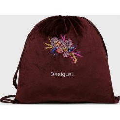 Desigual Sport - Plecak. Brązowe plecaki damskie Desigual Sport, z nadrukiem, z elastanu, sportowe. W wyprzedaży za 79,90 zł.