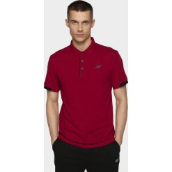 Koszulka polo męska TSM303 - ciemna czerwień. Czerwone koszulki męskie xxl, z dzianiny. Za 79,99 zł.