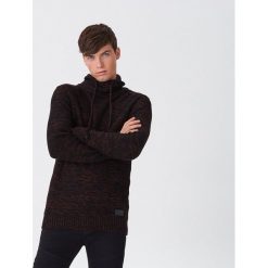 Melanżowy sweter - Bordowy. Czerwone swetry męskie House, s, bez wzorów, bez kołnierzyka, bez kaptura. Za 99,99 zł.