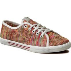 Tenisówki PEPE JEANS - Aberlady Fishnet PLS30482 Redwood 245. Różowe półbuty damskie marki Pepe Jeans, bez wzorów, z jeansu, bez zapięcia. W wyprzedaży za 179,00 zł.