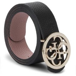 Pasek Damski GUESS - Bobbi Belts BW7258 VIN35 BKR. Czarne paski damskie Guess, w paski, ze skóry ekologicznej. Za 229,00 zł.