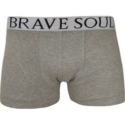 Męskie, Bawełniane Bokserki Brave Soul, Bawełna z Elastanem, Popielate, Obcisłe MAJBRSCLARKpopiel. Szare majtki męskie Brave Soul, bez wzorów, z elastanu. Za 19,00 zł.