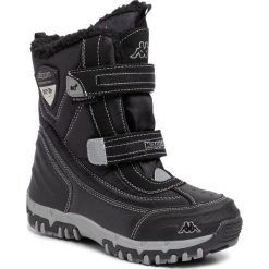Śniegowce KAPPA - Bento Tex K 260639K Black/Silver 1115. Czarne śniegowce chłopięce Kappa, bez zapięcia. W wyprzedaży za 139,00 zł.