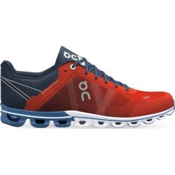 Buty On Running Cloudflow M Granatowo-Czerwone. Czerwone buty sportowe męskie On Running, z tkaniny, bez zapięcia, do biegania. Za 519,99 zł.