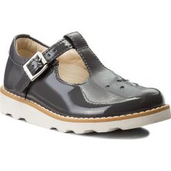 Creepersy damskie: Półbuty CLARKS - Crown Wish Inf 261280696 Grey Patent